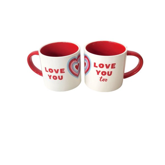 Love You, Love You Too Set of Two Mugs Hallmark - Picture 3 of 7